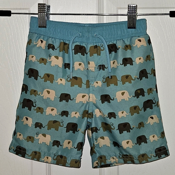Gymboree swim shorts w/ elephants, never worn, 6-12 months - Picture 1 of 2